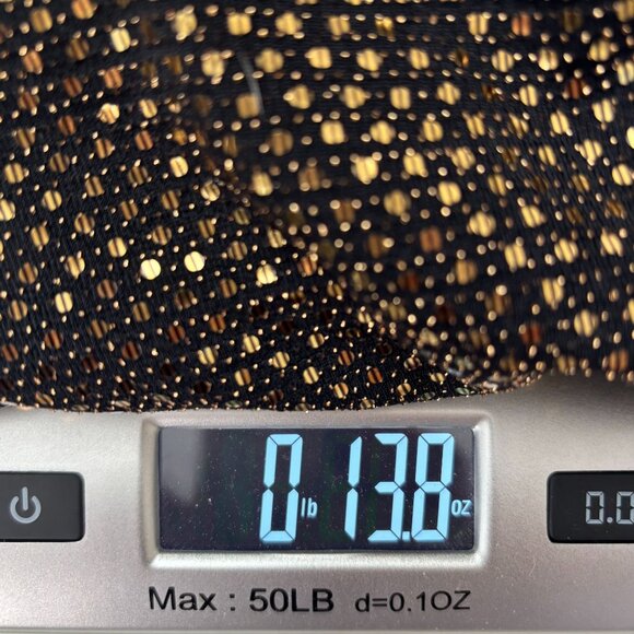 Vince Camuto Gold Sequin Cowl Neck Sleeveless Cocktail Sheath Dress - Size 12 - Picture 11 of 11